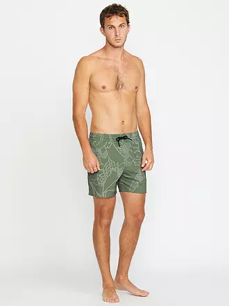 VOLCOM | Costume da bagno da uomo Lido Print Trunk 16 | olive